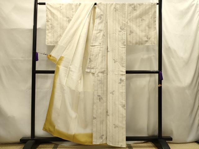 平和屋着物■上質な紬 舞葉文 正絹 逸品 AABJ7969sx