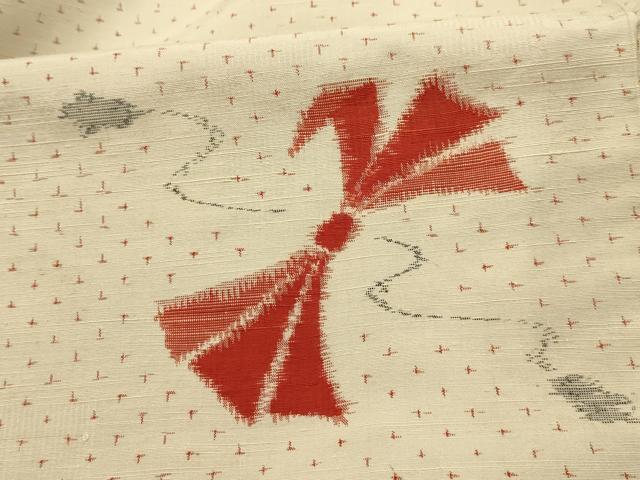 平和屋着物■上質な紬 束ね熨斗文 正絹 逸品 AABJ7976sx
