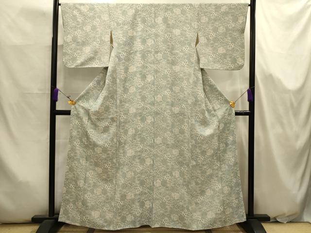 平和屋着物■上質な小紋 亀甲風景文 正絹 逸品 AABJ7989sx