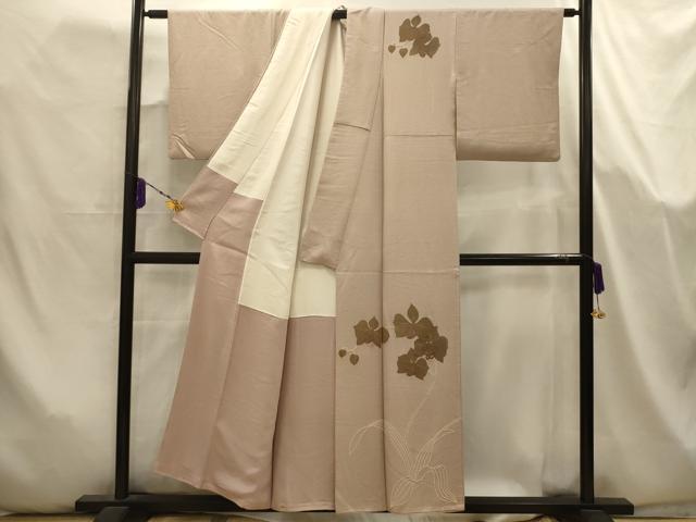 平和屋着物■訪問着 中国三大刺繍 相良刺繍 草花文 金糸 金彩 正絹 逸品 AABJ7993sx