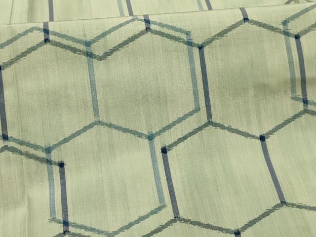 平和屋着物■上質な紬 亀甲文 正絹 逸品 AABJ7994sx