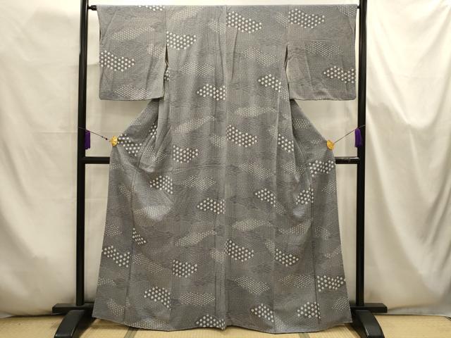平和屋着物■上質な小紋 絞り 雲取吉祥文 正絹 逸品 AABJ7999sx