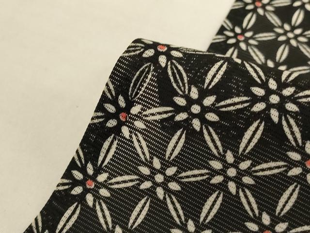 平和屋着物*夏物 小紋 絽 網目花文 黒地 洗える着物 AABJ8004jd