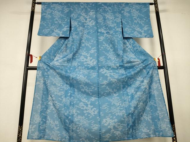 平和屋着物*夏物 小紋 絽 風景文 洗える着物 AABJ8010jd