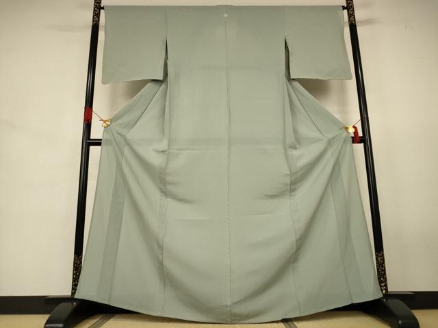 平和屋着物*夏物 色無地 絽 柳鼠色 正絹 逸品 AABJ8017jd