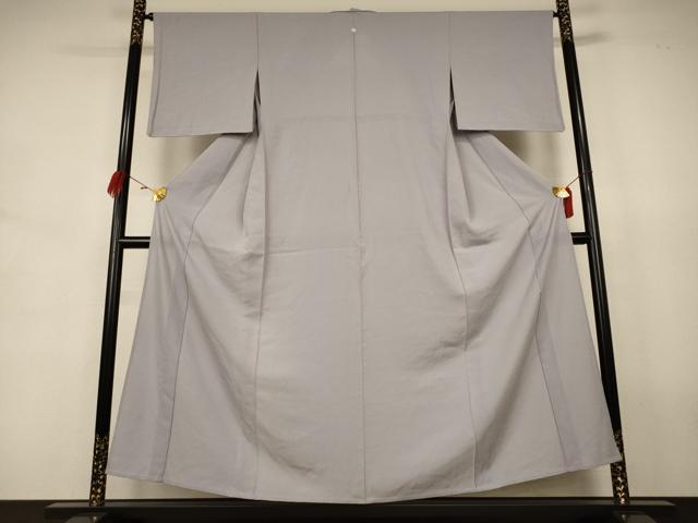 平和屋着物*夏物 色無地 絽 桔梗鼠色 正絹 逸品 AABJ8020jd