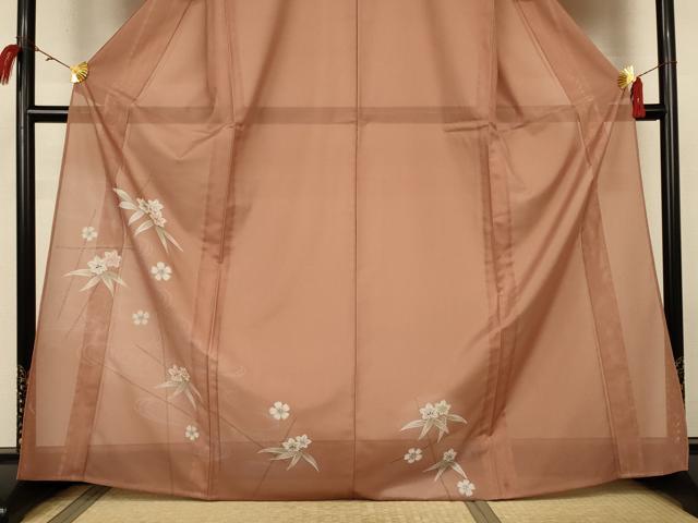 平和屋着物*夏物 訪問着 絽 流水花文 洗える着物 AABJ8024jd