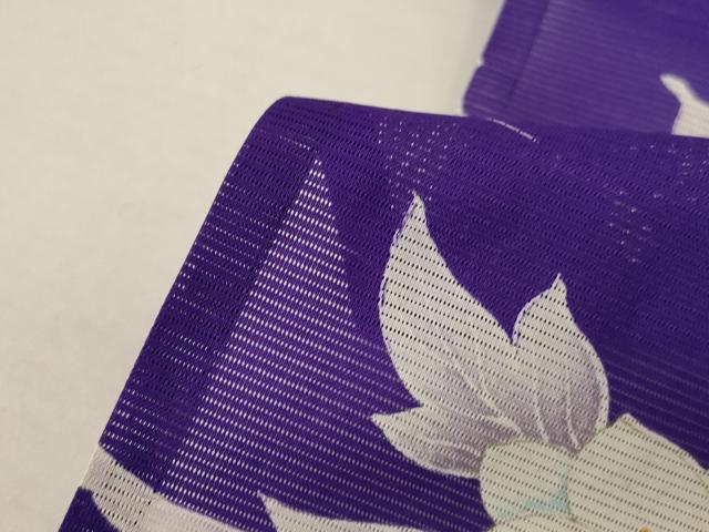 平和屋着物*夏物 小紋 絽 草花文 洗える着物 AABJ8043jd