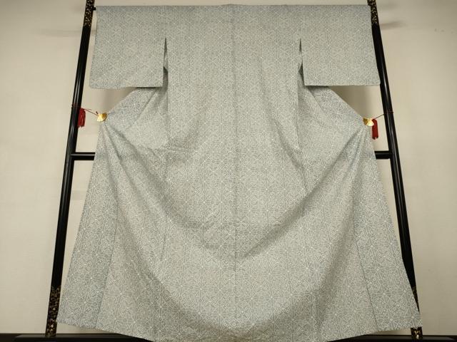 平和屋着物*夏物 小紋 紗 幾何学文様 洗える着物 AABJ8046jd