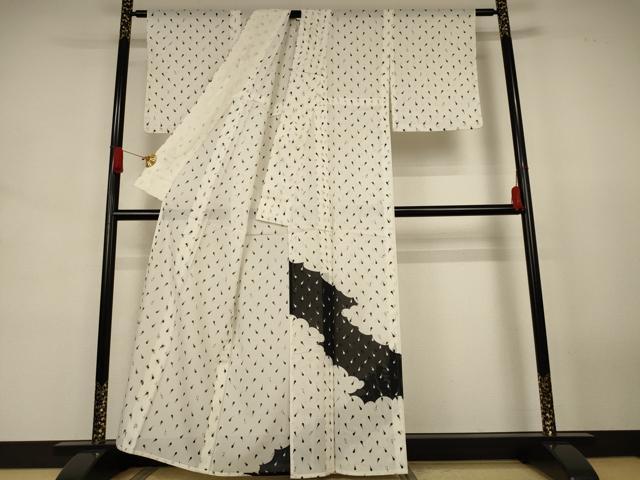 平和屋着物*夏物 色留訪問着 絽 成り物 茄子 洗える着物 AABJ8048jd
