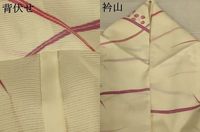 平和屋着物*夏物 小紋 絽 萩文 洗える着物 AABJ8050jd