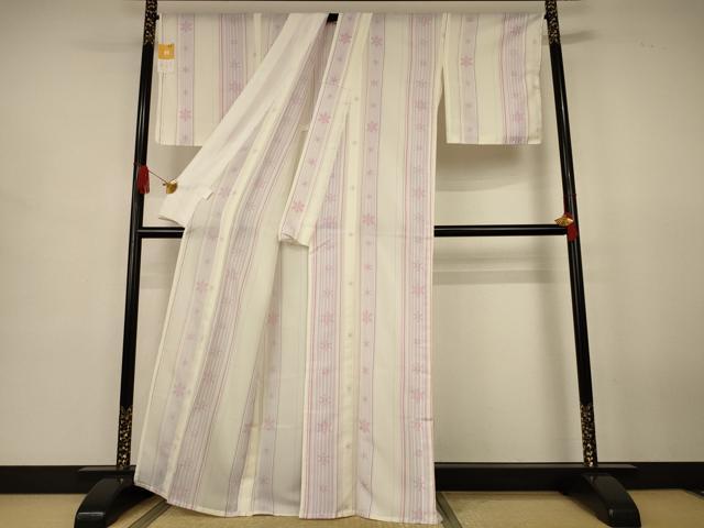 平和屋着物*夏物 小紋 紗 結晶 洗える着物 AABJ8060jd