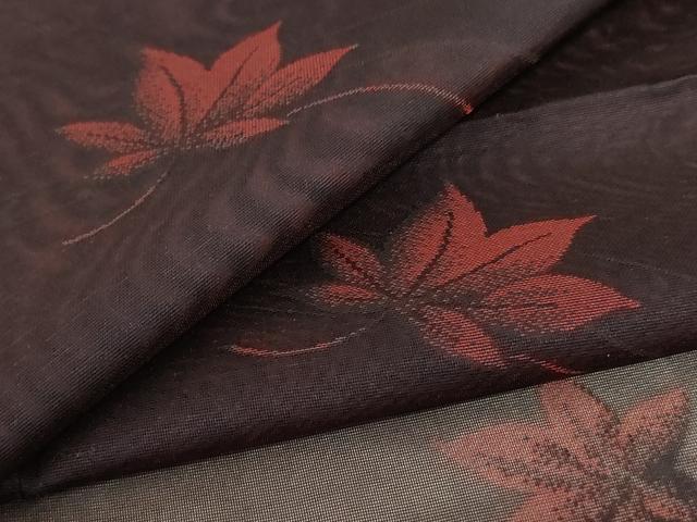 平和屋着物*夏物 小紋 紗 楓文 正絹 逸品 未使用 AABJ8063jd