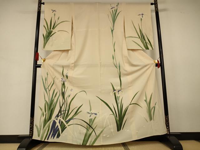 平和屋着物*夏物 訪問着 絽 草花文 銀彩 正絹 逸品 AABJ8079jd