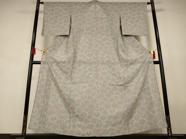 平和屋着物*夏物 小紋 絽 花尽くし 正絹 逸品 AABJ8089jd