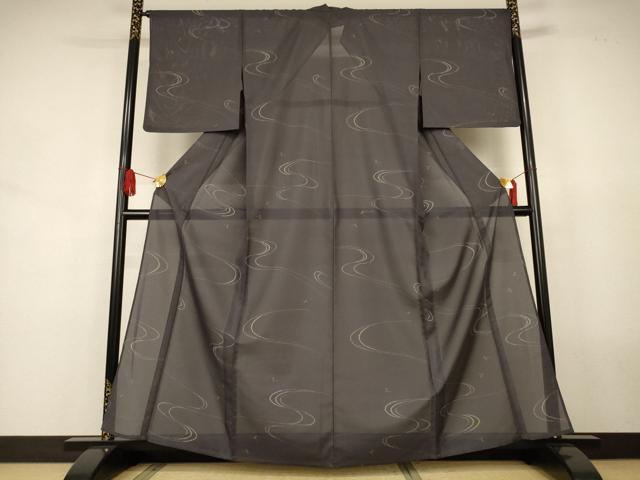 平和屋着物*夏物 小紋 絽 流水文 勝虫 洗える着物 AABJ8098jd