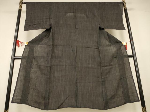 平和屋着物*夏物 男性 上布 縞 麻 逸品 AABJ8101jd