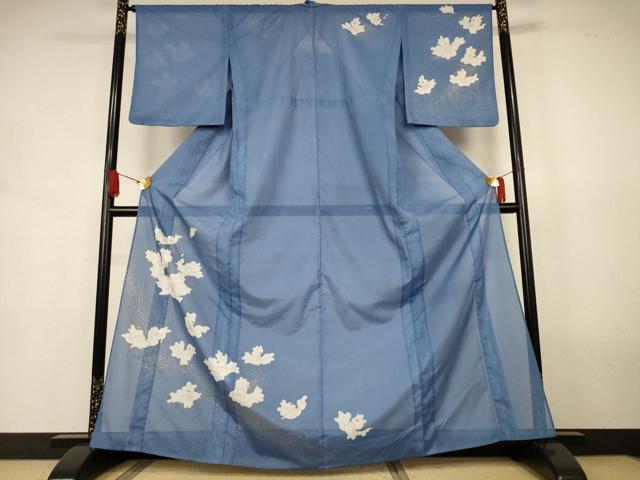 平和屋着物*夏物 訪問着 絽 舞花文 金彩 洗える着物 AABJ8113jd