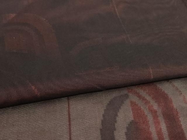 平和屋着物*夏物 小紋 紗 幾何学文様 正絹 逸品 AABJ8138jd