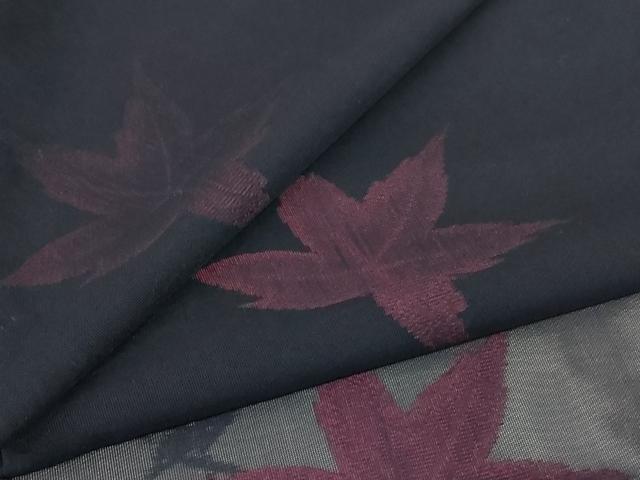 平和屋着物*夏物 小紋 紗 舞葉文 正絹 逸品 AABJ8140jd