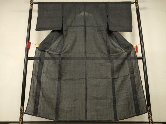 平和屋着物*夏物 重要無形文化財 本場宮古上布 格子 苧麻 逸品 AABJ8150jd