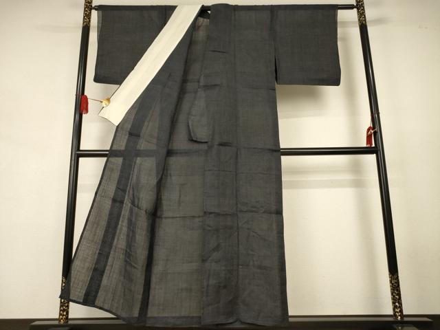 平和屋着物*夏物 重要無形文化財 本場宮古上布 格子 苧麻 逸品 AABJ8150jd