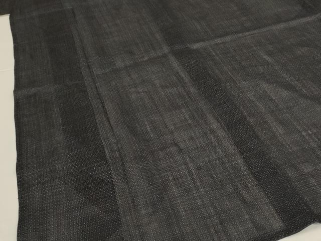 平和屋着物*夏物 重要無形文化財 本場宮古上布 格子 苧麻 逸品 AABJ8150jd