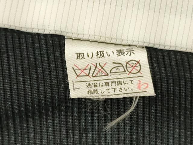平和屋着物*夏物 黒留袖 絽 立波扇面花鳥文 銀彩 洗える着物 AABJ8152jd