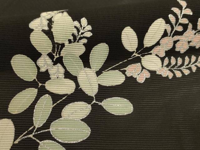 平和屋着物*夏物 黒留袖 絽 草花文 正絹 逸品 AABJ8153jd