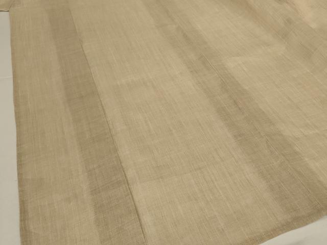 平和屋着物*夏物 小千谷ちぢみ 色無地 白橡色 麻 逸品 AABJ8157jd