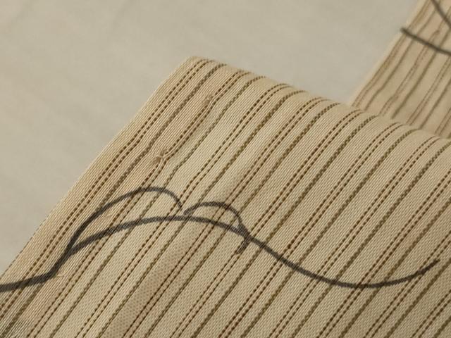 平和屋着物*夏物 小紋 浴衣兼用 流水草花文 綿 逸品 AABJ8160jd