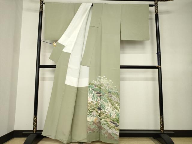 平和屋着物●豪華色留袖 友禅 風景文 正絹 逸品 AABJ8179ck