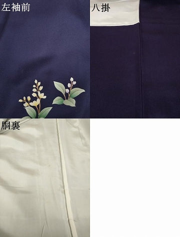 平和屋着物●訪問着 手描き 花鳥文 暈し染め 正絹 逸品 AABJ8183ck