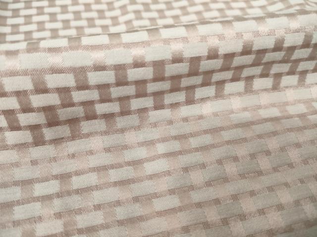 平和屋着物●長襦袢 無双仕立て 竹姫 格子 半衿刺繍 反端付き 正絹 逸品 AABJ8190ck