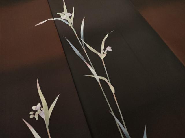 平和屋着物●訪問着 草花文 暈し染め 健勝苑扱い 正絹 逸品 AABJ8199ck