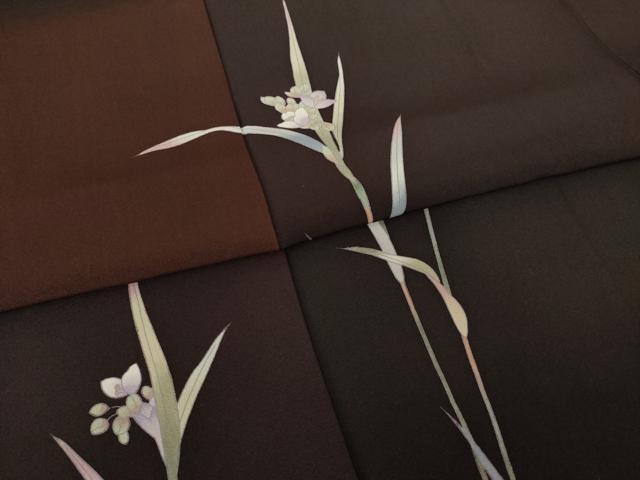 平和屋着物●訪問着 草花文 暈し染め 健勝苑扱い 正絹 逸品 AABJ8199ck