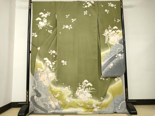 平和屋着物●豪華振袖 駒刺繍 花鼓文 やまと誂製 ロング丈 正絹 逸品 AABJ8217ck