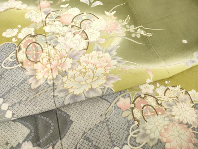 平和屋着物●豪華振袖 駒刺繍 花鼓文 やまと誂製 ロング丈 正絹 逸品 AABJ8217ck