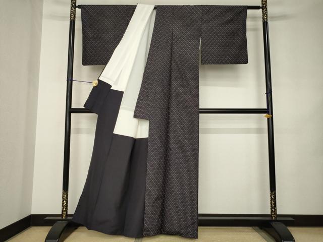 平和屋着物●本場琉球絣 紬 草木染 大城カメ作 証紙付き 正絹 逸品 AABJ8221ck