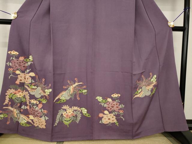 平和屋着物●訪問着 型染め 鳳凰花文 正絹 逸品 AABJ8223ck