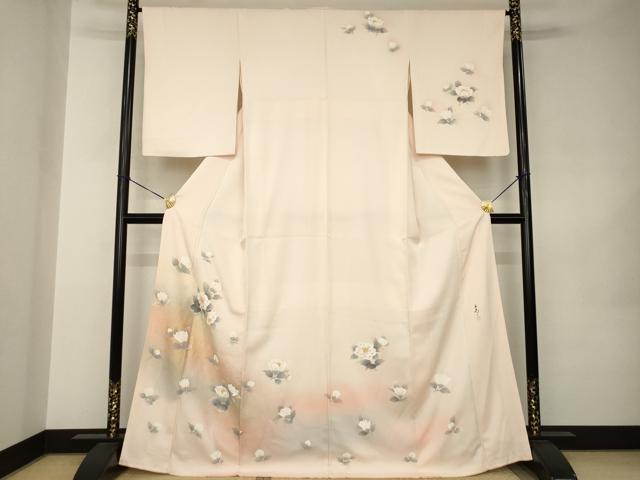 平和屋着物●京友禅の第一人者 松井青々 訪問着 牡丹 金彩 正絹 逸品 AABJ8232ck
