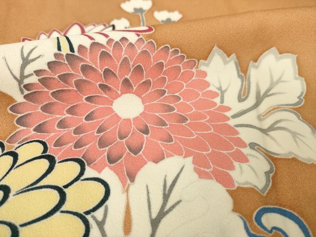 平和屋着物●訪問着 立波花文 正絹 逸品 AABJ8235ck