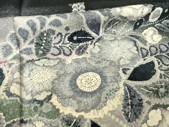 平和屋着物●訪問着 作家物 辻が花 舞花文 暈し染め 正絹 逸品 AABJ8239ck