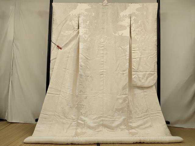 平和屋本店●白打掛 白無垢 和装 婚礼 結婚式 花嫁 神社挙式 唐織 飛鶴花文 逸品 AABJ8241ou