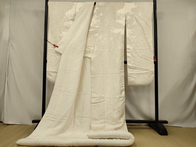 平和屋本店●白打掛 白無垢 和装 婚礼 結婚式 花嫁 神社挙式 唐織 飛鶴花文 逸品 AABJ8241ou