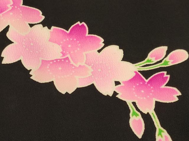 平和屋本店●お引きずり・お引き摺り・引き振袖 和装 結婚式 舞妓 芸妓 芸者 衣装 立波花文 黒地 金彩 AABJ8243ou