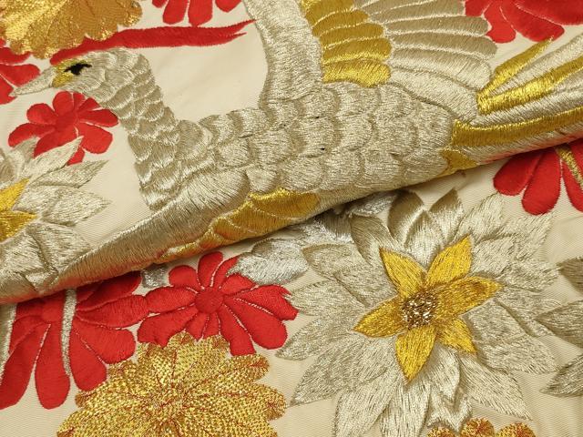 平和屋本店●色打掛 和装 婚礼 結婚式 花嫁 神社挙式 総刺繍 駒刺繍 鳳凰花文 金銀糸 逸品 AABJ8245ou