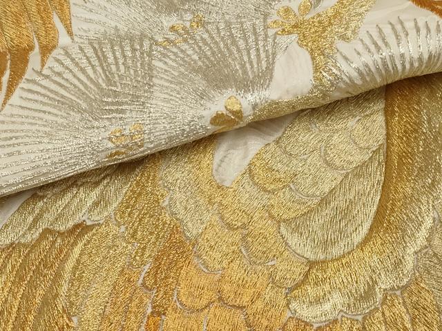 平和屋本店●色打掛 和装 婚礼 結婚式 花嫁 神社挙式 総刺繍 群れ鶴松文 金銀糸 逸品 AABJ8246ou