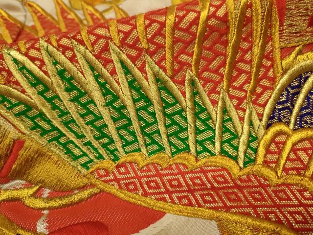 平和屋本店●色打掛 和装 婚礼 結婚式 花嫁 神社挙式 総刺繍 飛鶴梅松文 金糸 逸品 AABJ8254ou