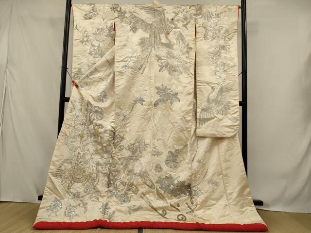 平和屋本店●色打掛 和装 婚礼 結婚式 花嫁 神社挙式 総刺繍 花車文 金銀糸 逸品 AABJ8263ou